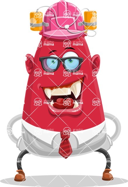 Business Monster Cartoon Character - Chilling Business Monster Character